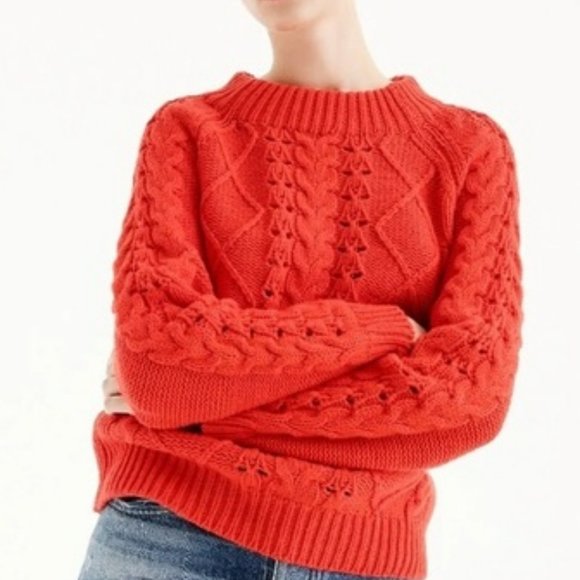 J. Crew Sweaters - J. Crew Mock Neck Cable Knit Sweater.  S